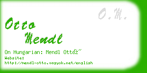 otto mendl business card